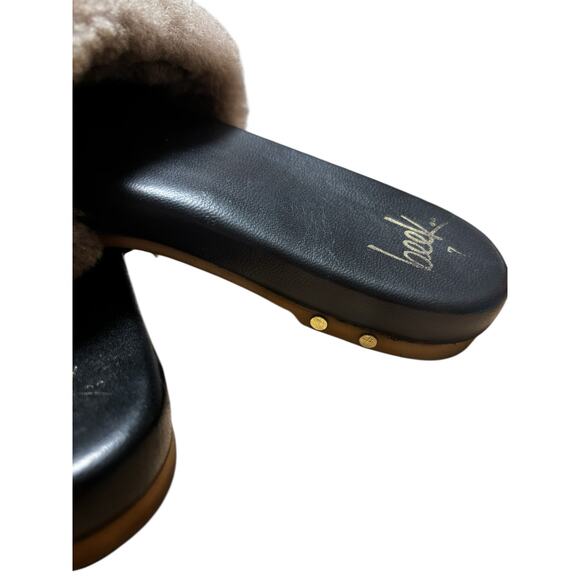 Baza Shearling Slide Sandal Size 7 - Picture 6 of 8